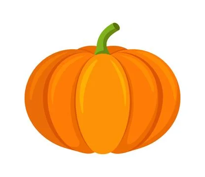 Pumpkin vegetable for cooking meals. A bright element isolated on white for Stock Illustration