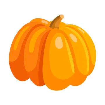 Pumpkin vegetable icon isolated on white background. Vector illustration Stock Illustration