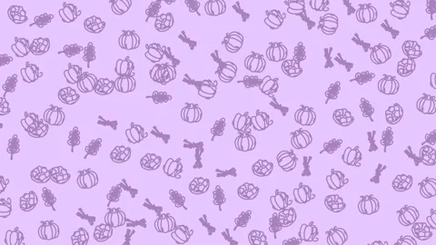 Pumpkin Vegetable Pattern Animation for Autumn Backgrounds and Seasonal Desig Stock Footage 336959488