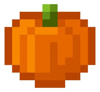 Pumpkin Vegetables Pixel Art Icon Design Illustrazione stock