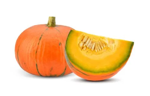 Pumpkin on white background. Full depth of field with clipping path. Stock Photos