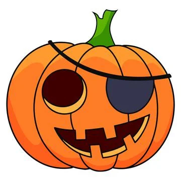 Pumpkin on white background. The main symbol of the Happy Halloween holiday Stock Illustration