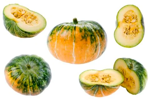 Pumpkin on white background Stock Photos