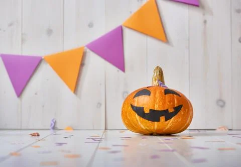 Pumpkin on white background Stock Photos