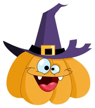 Pumpkin witch Illustrazione stock