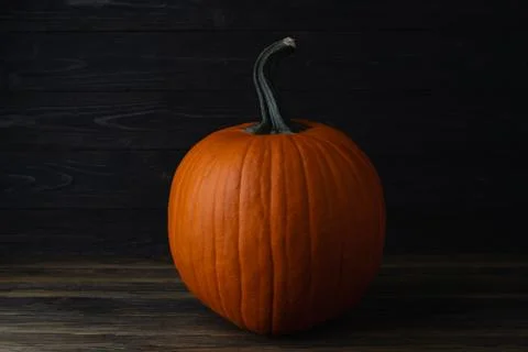 Pumpkin on wooden background. Stock Photos