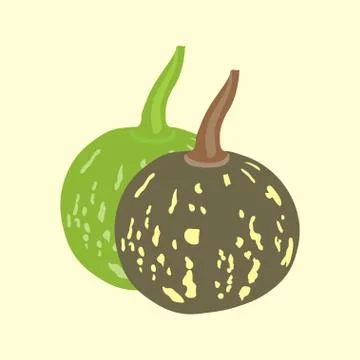 Pumpkin on a yellow background Stock Illustration