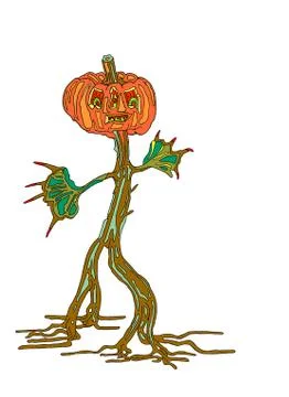 Pumpkinman Stock Illustration
