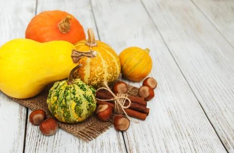 Pumpkins and cinnamon Foto stock