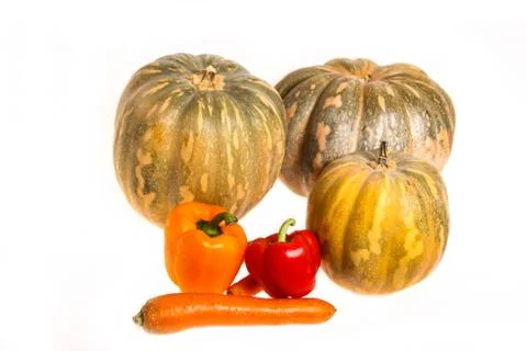 Pumpkins and other vegetables Stock Photos
