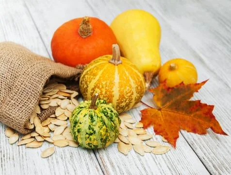 Pumpkins and seed Foto stock