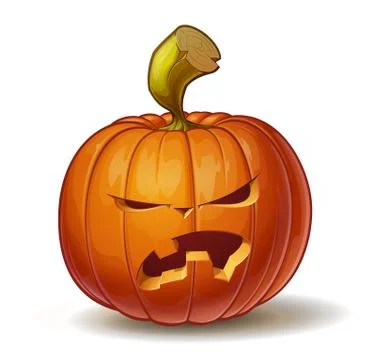 Pumpkins Angry Teeth Stock Illustration