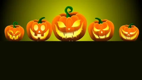 Pumpkins background animation with pumpkins Stock Footage 246931628