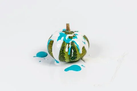 Pumpkins colored Stock Photos