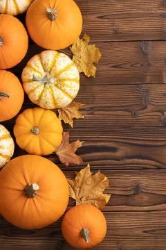 Pumpkins with fall leaves 写真素材