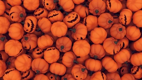 Pumpkins Falling Transparent Alpha Clip Stock Footage 317325656