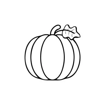 Pumpkins flat vector icon isolated on white Stock Illustration