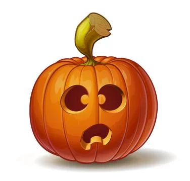 Pumpkins Funny &amp; Surprised  Stock Illustration