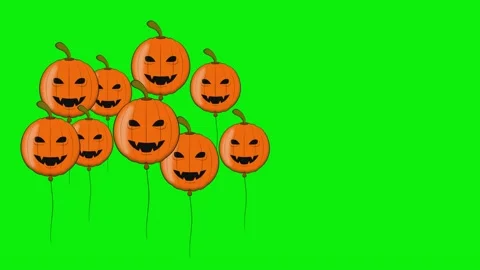 Pumpkins Green Screen - Chroma Key Stock Clip 库存影片 342789274