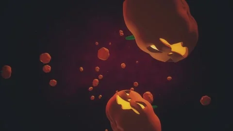 Pumpkins Halloween Background Stock Footage 121007467