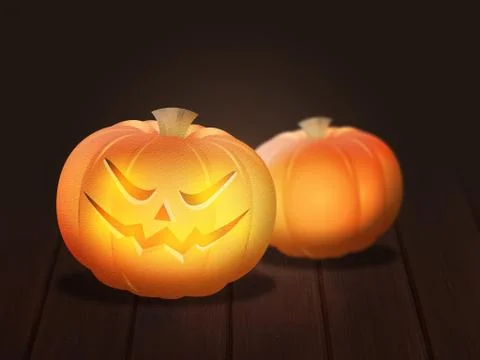 Pumpkins Halloween Background Stock-Illustration