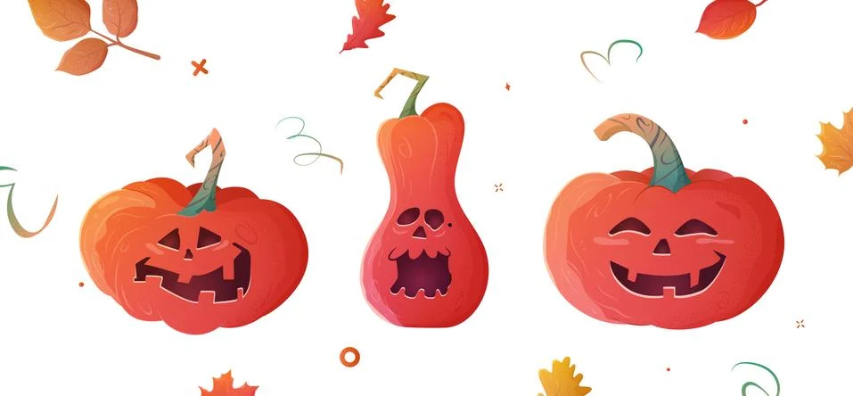 Pumpkins Halloween Stock Illustration
