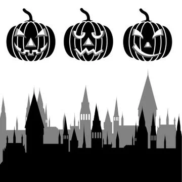 Pumpkins for halloween. vector illustration. イラスト素材