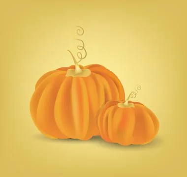 Pumpkins hand dawn Stock Illustration