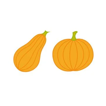Pumpkins in hand drawn, doodle style. Vector illustration isolated on white.. Illustrazione stock