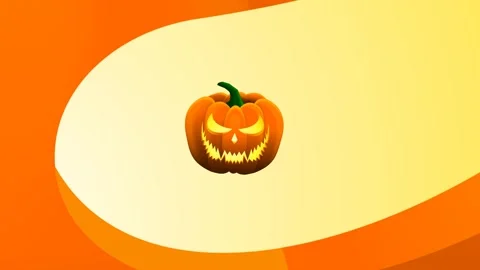 Pumpkins illusion halloween background animation Stock Footage 246063447