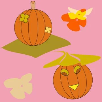 Pumpkins Stock Illustration