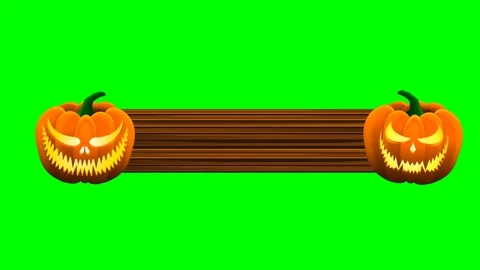 Pumpkins lower title with a board for text area background animation Stock Footage 246931069
