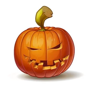 Pumpkins Mean Teeth Stock Illustration