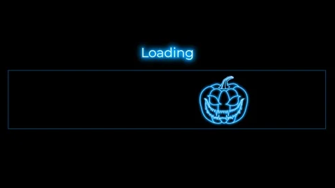 Pumpkins neon loading background animation Stock Footage 246063618