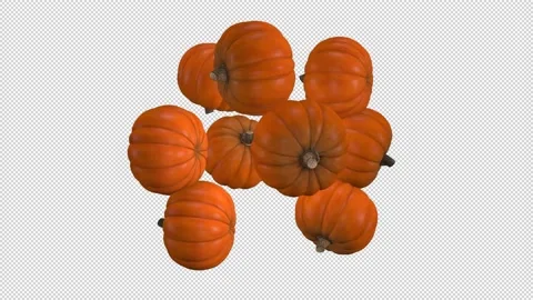 Pumpkins rotate in transparent background 動画素材 148748825