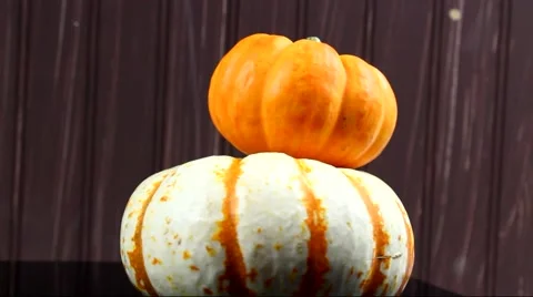 Pumpkins rotating on a moody background Stock Footage 68453108
