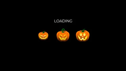 Pumpkins scaled up loading animation Stock Footage 246063710