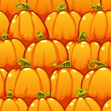 Pumpkins Seamless Pattern Stock Illustration