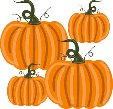 Pumpkins seamless pattern with lettering. Autumn background. Vector. Stock Illustration