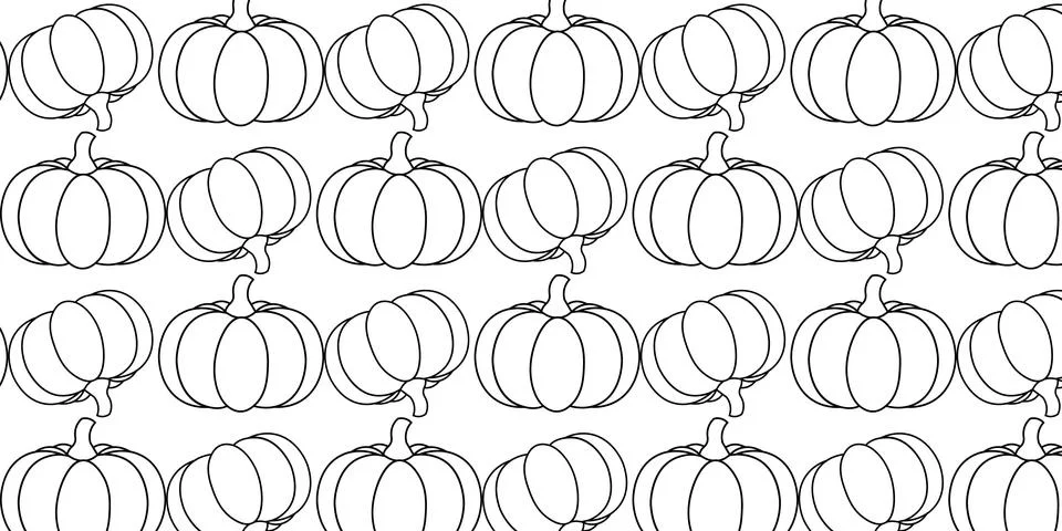 Pumpkins seamless pattern vectors background for thanksgiving wrapping paper Stock Illustration