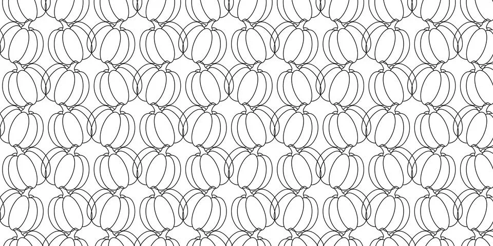 Pumpkins seamless pattern vectors background for thanksgiving wrapping paper Stock Illustration