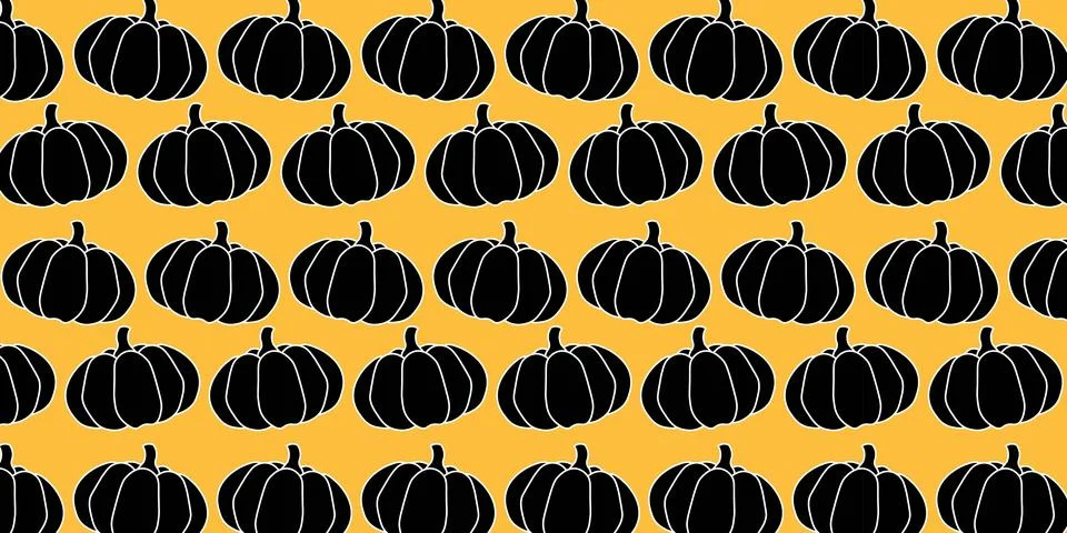 Pumpkins seamless pattern vectors background for thanksgiving wrapping paper Stock Illustration