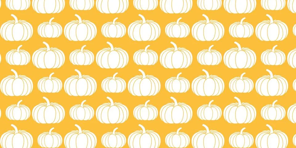 Pumpkins seamless pattern vectors background for thanksgiving wrapping paper Stock Illustration