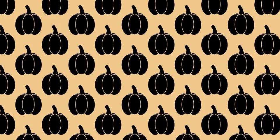 Pumpkins seamless pattern vectors background for thanksgiving wrapping paper Illustrazione stock