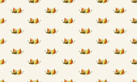 Pumpkins seamless pattern in watercolor style. Harvest. Thanksgiving day. Stock Illustration
