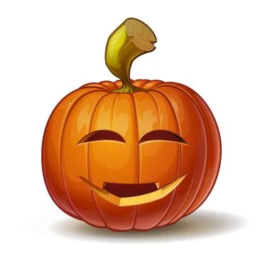 Pumpkins Smiling with Vamp Teeth Stock Illustration