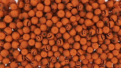 Pumpkins Transition on Alpha Channel Stock Footage 251787906