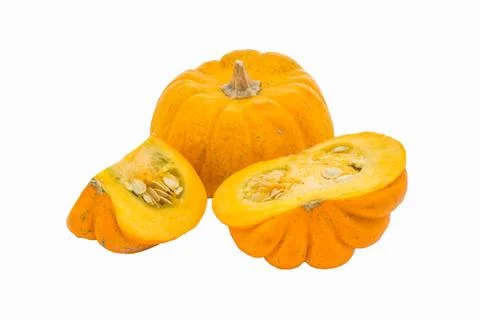 Pumpkins on white background Stock Photos
