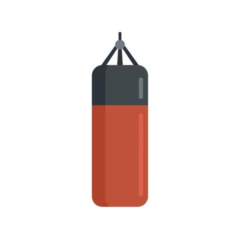 Punch bag icon flat isolated vector Ilustração Stock