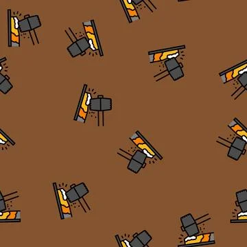Punch blacksmith vector seamless pattern Stock Illustration